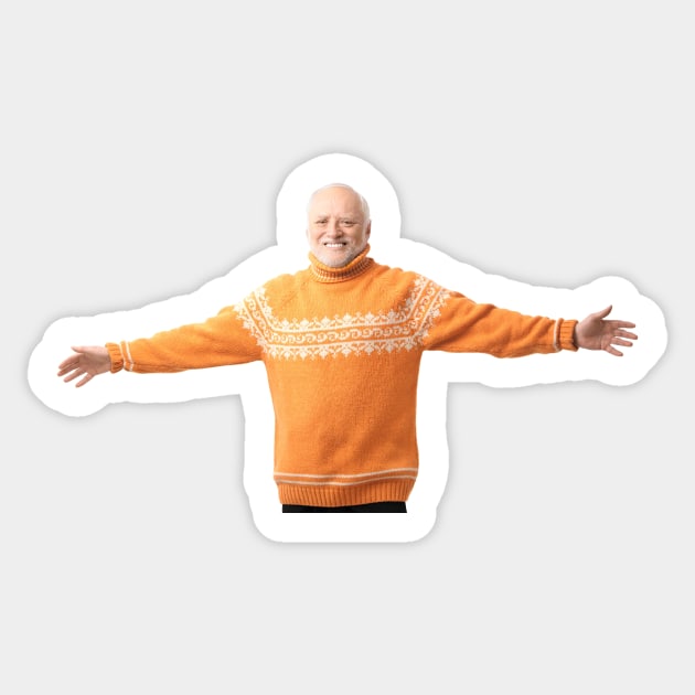 Hide The Pain Harold Sticker by FlashmanBiscuit